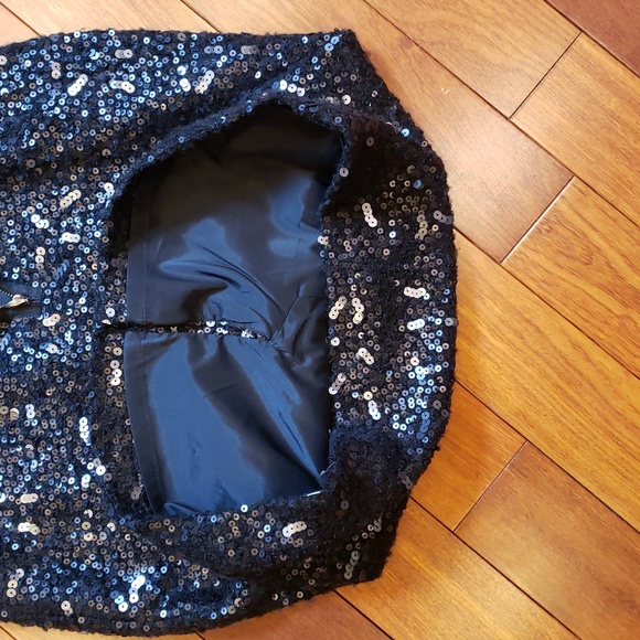 Banana Republic Black Sequin Strapless Sheath dress - Picture 9 of 10